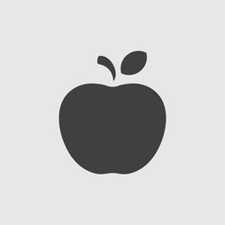 Apple icon isolated on white background Royalty Free Vector