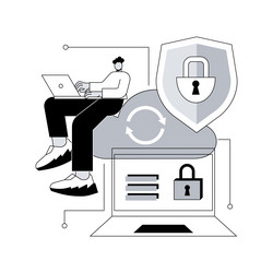 cloud computing security abstract concept vector image