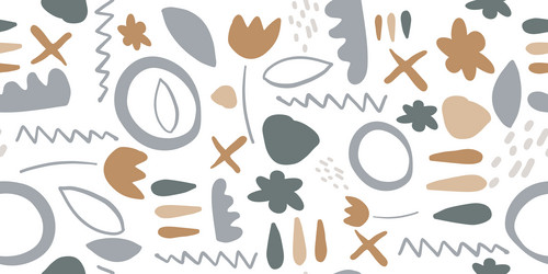 design pattern from drawn elements vector image