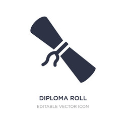 diploma roll icon on white background simple vector image