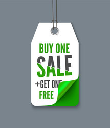 promotion tag buy 1 get fre vector