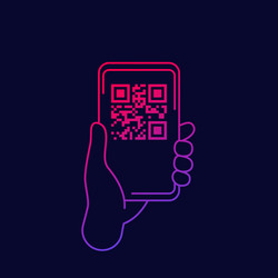 QR Code Scan Smartphone Icon vector image