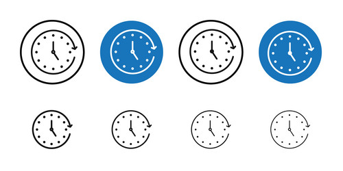 time forward icon thin line art collection vector image