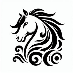 tribal horse silhouette Vector Image
