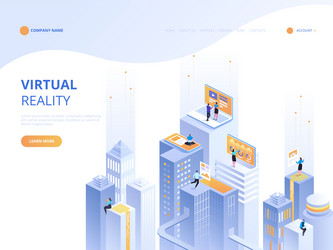 Virtual reality concept isometric Royalty Free Vector Image