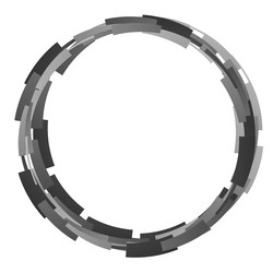 abstract circle circular design element icon vector image