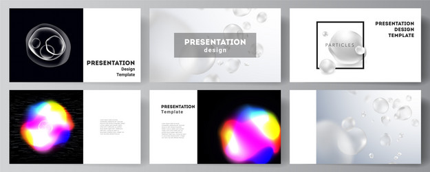 layout of the presentation slides vector image