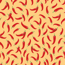 Red chili peppers vintage pattern vector