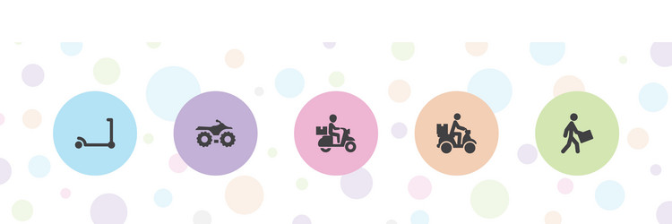 scooter icons vector