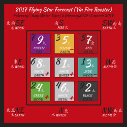 flying star forecast 2017 vector