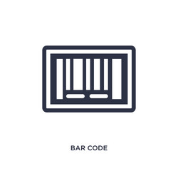 bar code icon on white background simple element vector image