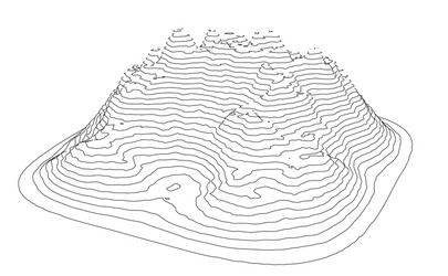 curve lines in shape part mountain range vector image