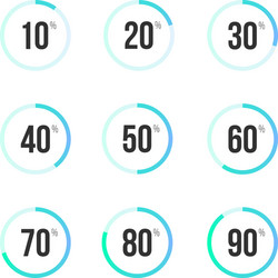 Horizontal progress diagram with 5 circles Vector Image