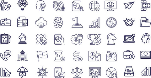 Business office icons design vector