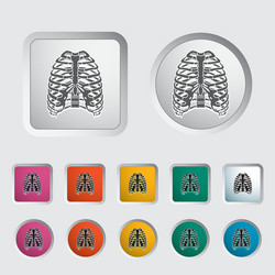 Icon of human thorax Royalty Free Vector Image