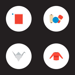 Set handcraft icons flat style symbols vector