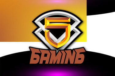 Letter s shield gaming logo vector