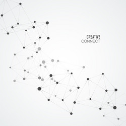 science molecule and connection structure abstract vector image