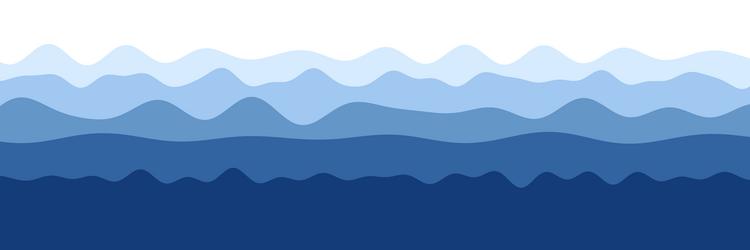 abstract blue wave pattern with layers vector image