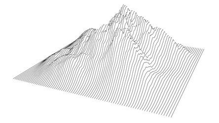 Curve lines in shape part mountain range vector