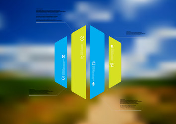 Infographic template with hexagon vertically vector