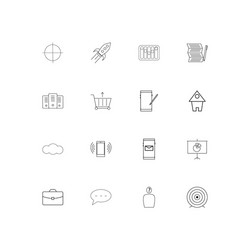internet of things linear thin icons set outlined vector image