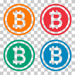 Set of bitcoin web coin internet electronic vector