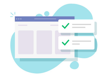 website update check notification messages vector image