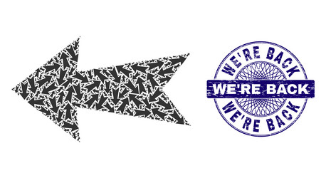 arrow left recursion composition vector image