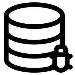bug corrupted the databases information vector image