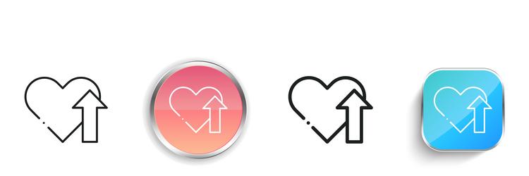 health icon thin linear regular and button style vector image