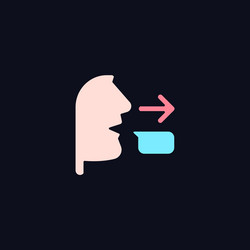 message sender rgb color icon for dark theme vector image