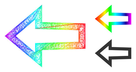 spectrum net gradient arrow left icon vector image