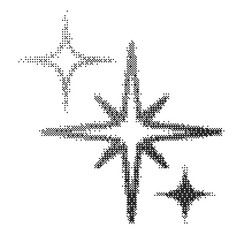 bitmap pattern abstract star shapes halftone vector image
