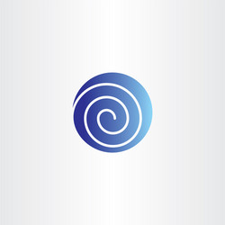 Blue circle spiral globe icon logo symbol vector