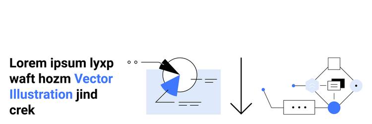 data analysis workflow with charts diagrams vector image