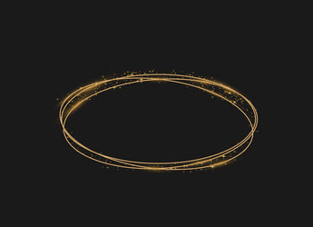 Circle golden light tracing effect Royalty Free Vector Image