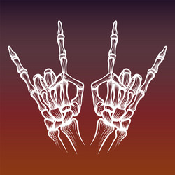 Metal Skeleton Hands Vector Image