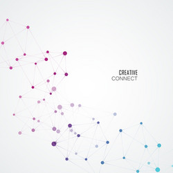 science molecule and connection structure abstract vector image