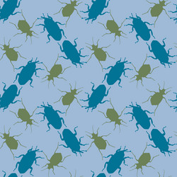 seamless pattern with bugs endless background vector