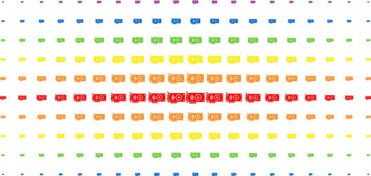 Video gpu card spectrum halftone array vector