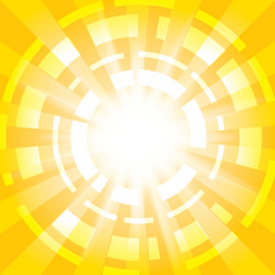 Yellow abstract background with radial abstraction vector