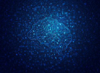 concept of machine learning or big data vector image