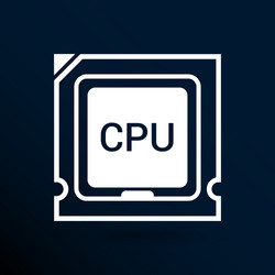 Icon of cpu microprocessor sign symbol process vector