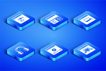 set browser with shield page a 404 error online vector image