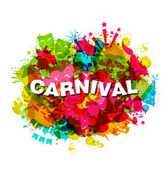 Abstract Carnival Splotch Watercolor Vector Image