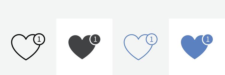 like notification icon set use for web ui or app vector image