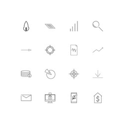 internet of things linear thin icons set outlined vector image
