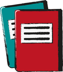 Notebook with page marker icon image vector