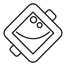 smart watch showing user satisfaction with a smile vector image